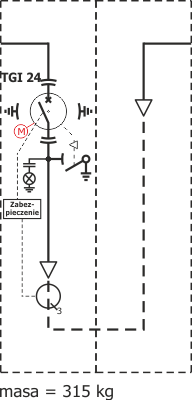 Elektrické schéma rozdzielnicy Rotoblok VCB - pole S1L