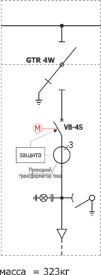 Schemat elektryczny rozdzielnicy Rotoblok - pole transformatorowe