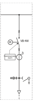Schemat elektryczny rozdzielnicy Rotoblok RCW - Pole typu RCW1