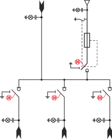 Schemat elektryczny rozdzielnicy TPM -  Konfiguracja LZLTL