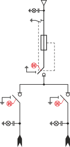 Schemat elektryczny rozdzielnicy TPM -  Konfiguracja LTL