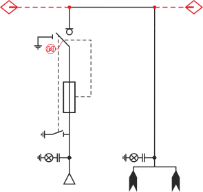 Schemat elektryczny rozdzielnicy TPM -  Konfiguracja T2Z