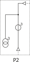 Schemat elektryczny rozdzielnicy TPM - Pola pomiarowe typu P