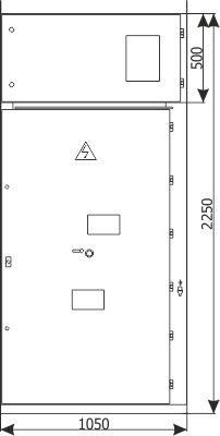 Kryt rozdzielnicy RXD - Pole spojky 24 kV – skříň s vypínačem