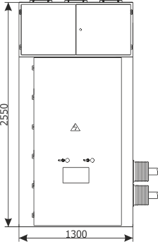 Kryt rozdzielnicy RELF 36 - Pole spojky- skříň se svěračem