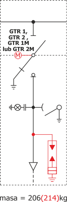 Elektrické schéma rozdzielnicy Rotoblok - přívodové pole
