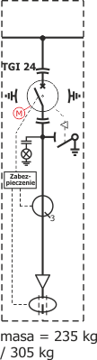 Elektrické schéma rozdzielnicy Rotoblok VCB - pole VCB 2