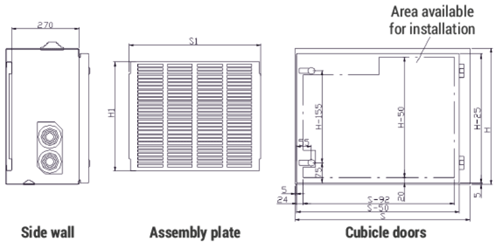 RXD 12 bay auxiliary circuits cubicle