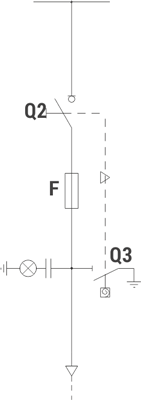 Structural diagram RELF - Feeder bay with switch disconnector