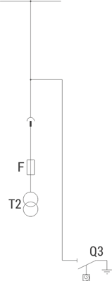 Structural diagram RELF - Voltage metering bay