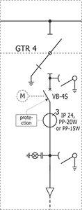 Electrical diagram Rotoblok - RWT type bay design