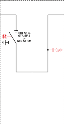 Electrical diagram Rotoblok SF - bus coupler bay with disconnector or switch disconnector on the left side