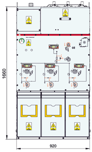 LLTL configuration (transformer feeder and 3 line feeders)