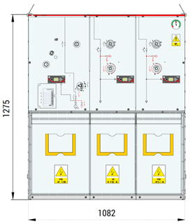 WLL / LLW configuration (circuit breaker feeder, 2 line feeders)