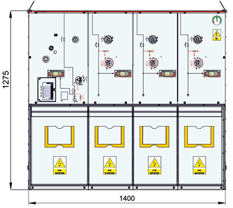 WLLL / LLLW configuration (circuit breaker feeder, 3 line feeders)