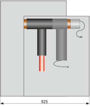 Connection options in the TPM Air switchgear – deep cable cover
