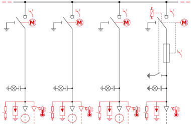 Typical configurations - Four-field layout - LLLT (3 linear fields, 1 transformer field)