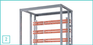 Variable rear busbar position up to 7000 A (top and/or bottom)