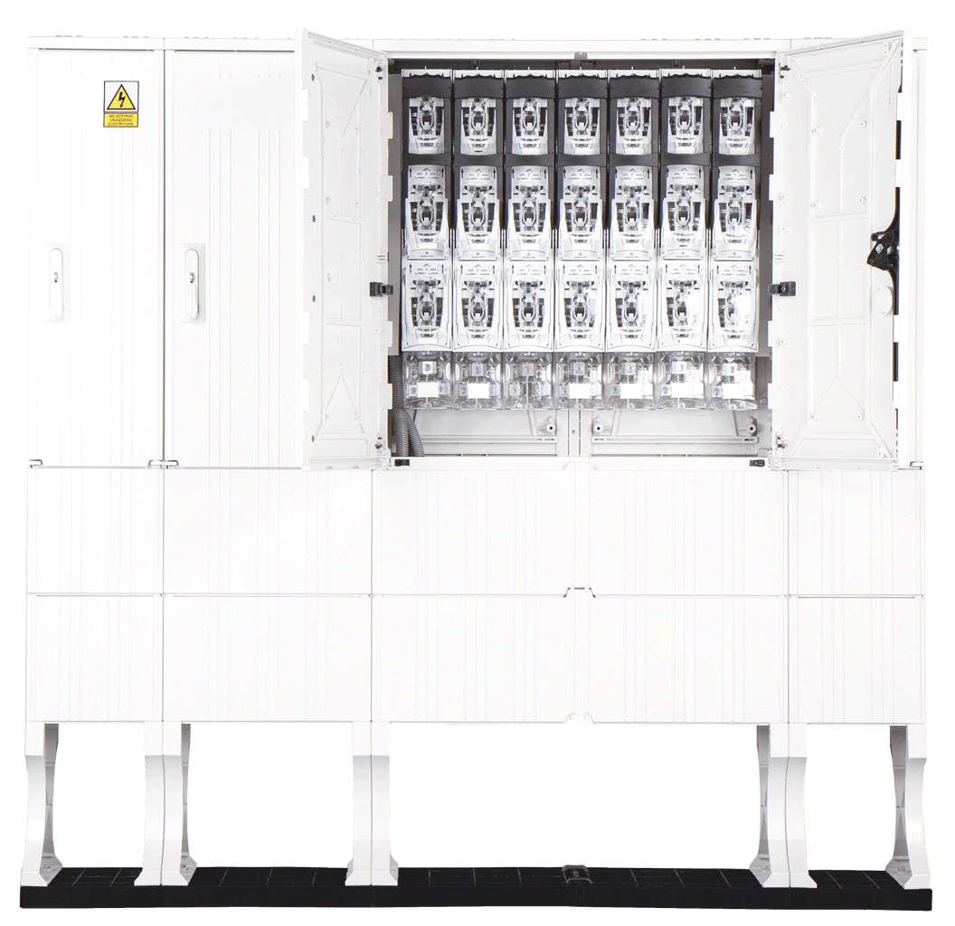 Cable, metering boxes in thermosetting cubicles