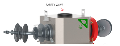 Safety valve for THO Air series disconnectors